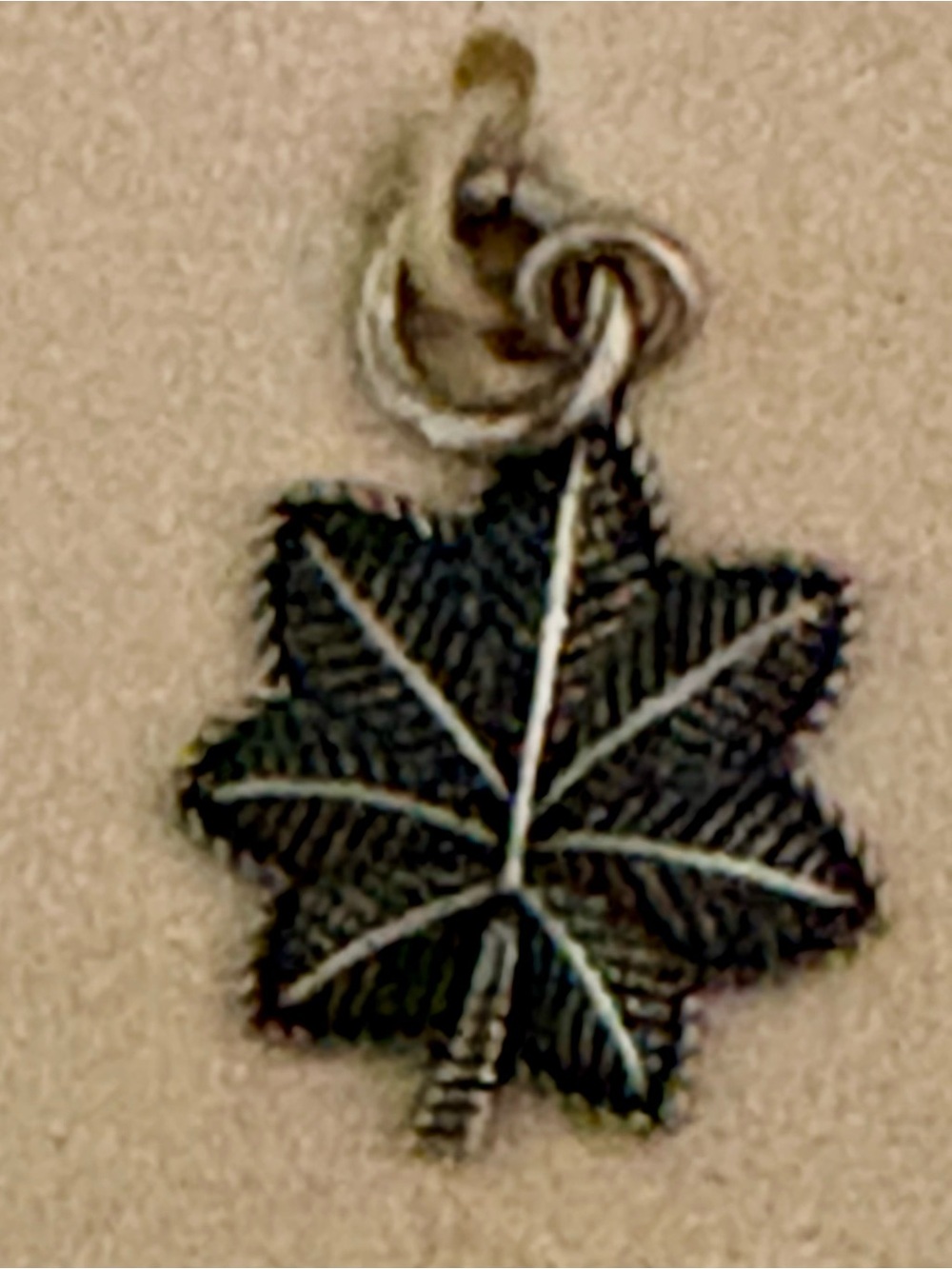 Sterling Silver Maple Leaf Charm Pendant Vintage New “Best Quality Sterling”